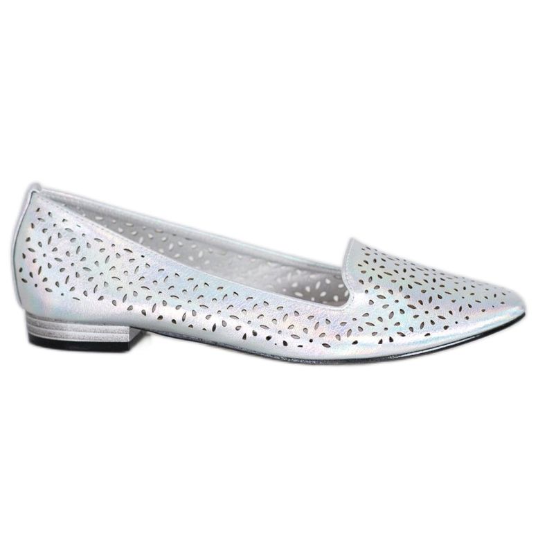 Goodin Ballerinas mit Holo-Effekt grau