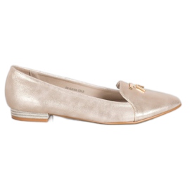 Goodin Glänzende goldene Ballerinas