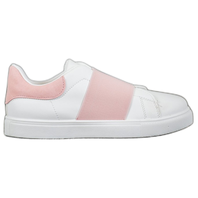 SHELOVET Slipper mit Gummizug weiß rosa