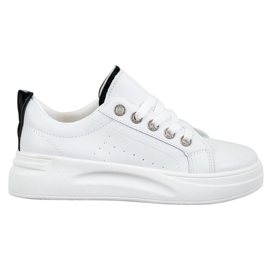 SHELOVET Modische Sneaker auf der Plattform weiß