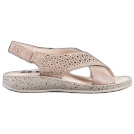 SHELOVET Bequeme Klettsandalen braun