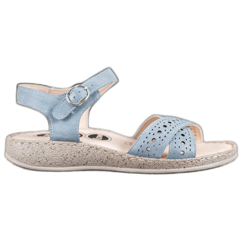 SHELOVET Leichte Sandalen auf der Plattform blau