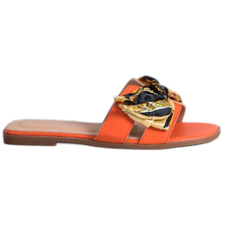 SHELOVET Elegante Hausschuhe orange