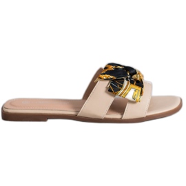 SHELOVET Elegante Hausschuhe braun