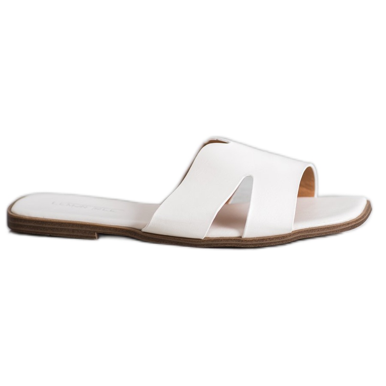 SHELOVET Klassische Hausschuhe aus Öko-Leder weiß