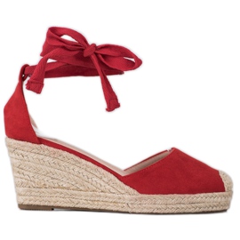 SHELOVET Keil-Espadrilles rot