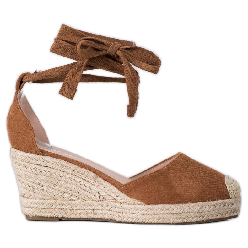 SHELOVET Keil-Espadrilles braun