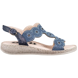 SHELOVET Elegante Sandalen auf der Plattform blau