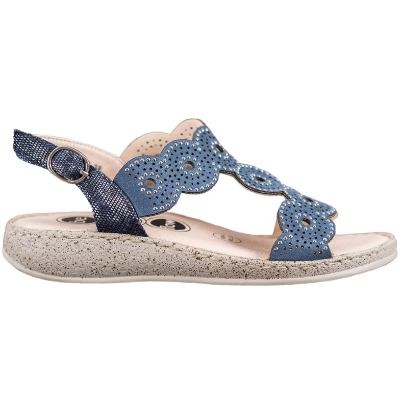 SHELOVET Elegante Sandalen auf der Plattform blau