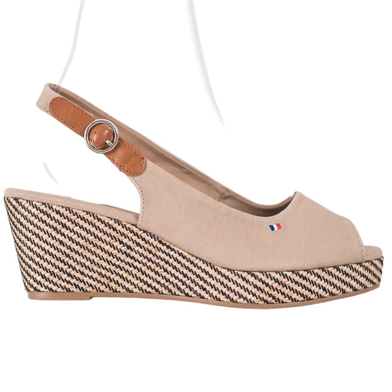 SHELOVET Klassische Keilsandalen beige
