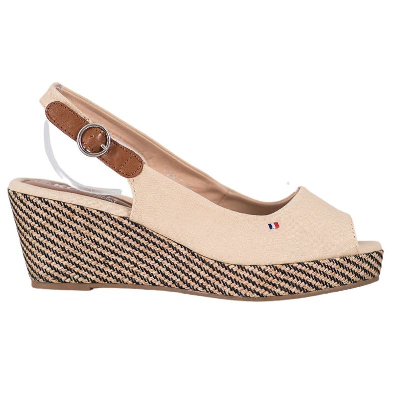 SHELOVET Klassische Keilsandalen braun