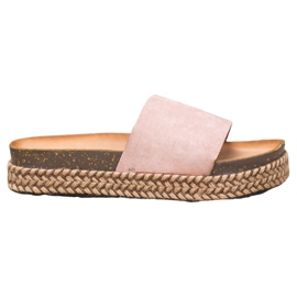 Comer Lässige Hausschuhe auf der Plattform rosa