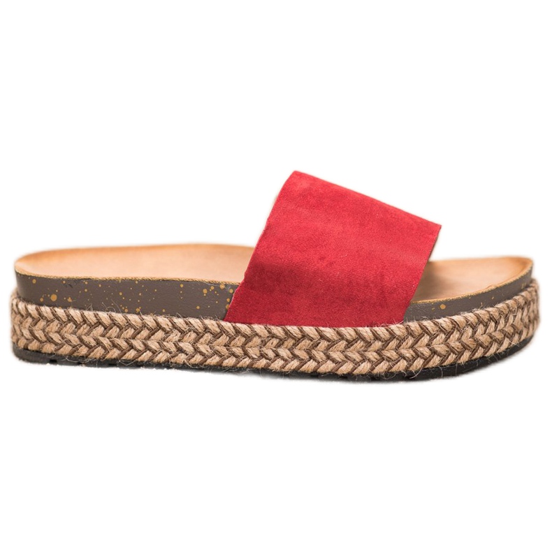 Comer Lässige Hausschuhe auf der Plattform rot