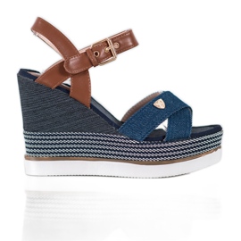 SHELOVET Keilsandalen blau