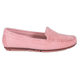 Clowse Rosa Wildleder-Loafer