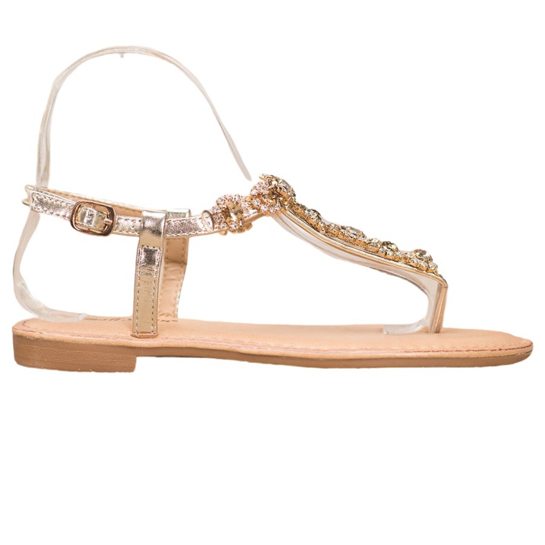 Small Swan Flip-Flops Sandalen mit Zirkonia golden