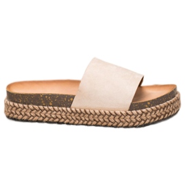 Comer Lässige Hausschuhe auf der Plattform braun