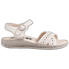 SHELOVET Leichte Sandalen auf der Plattform beige