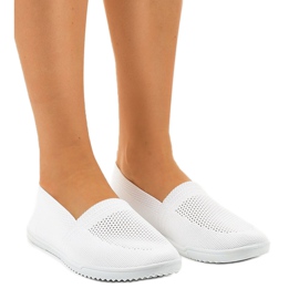 Weiße GF-HJS13-5 Lycra Slip-On Sneakers