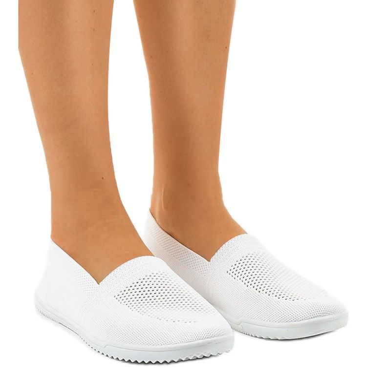 Weiße GF-HJS13-5 Lycra Slip-On Sneakers