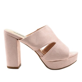 Beige Wildleder High Heels 9R55