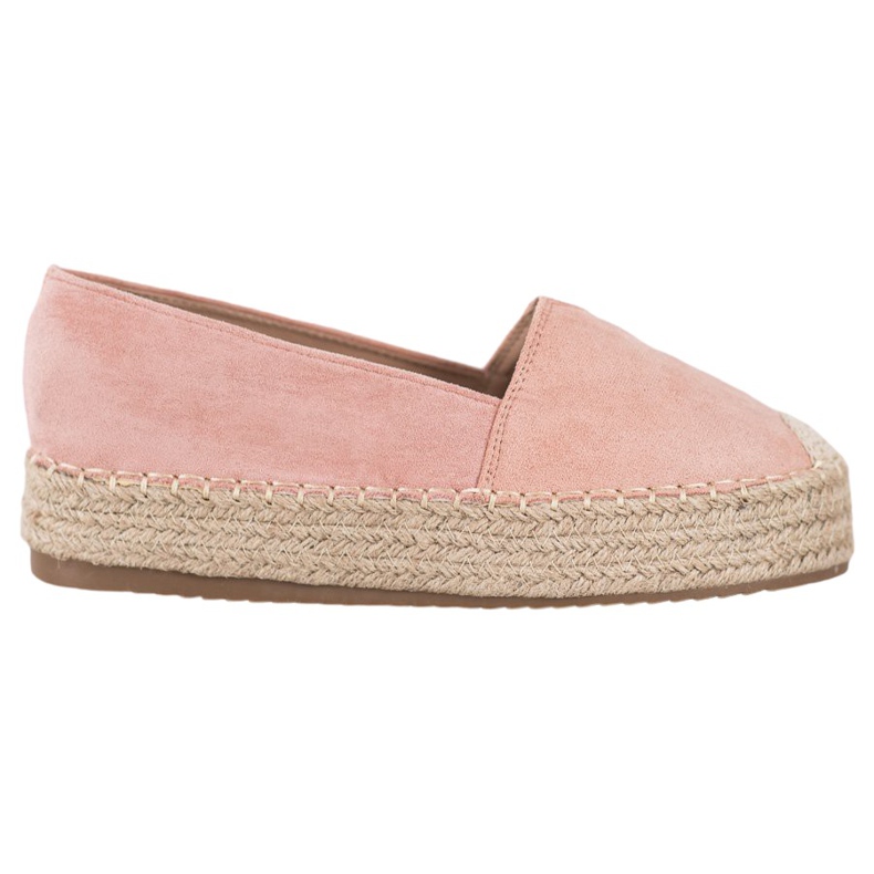 SHELOVET Espadrilles auf der Plattform rosa
