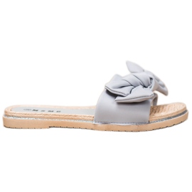 SHELOVET Stilvolle graue Hausschuhe