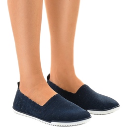 GF-HJS12-2 marineblaue Slip-On-Sneakers