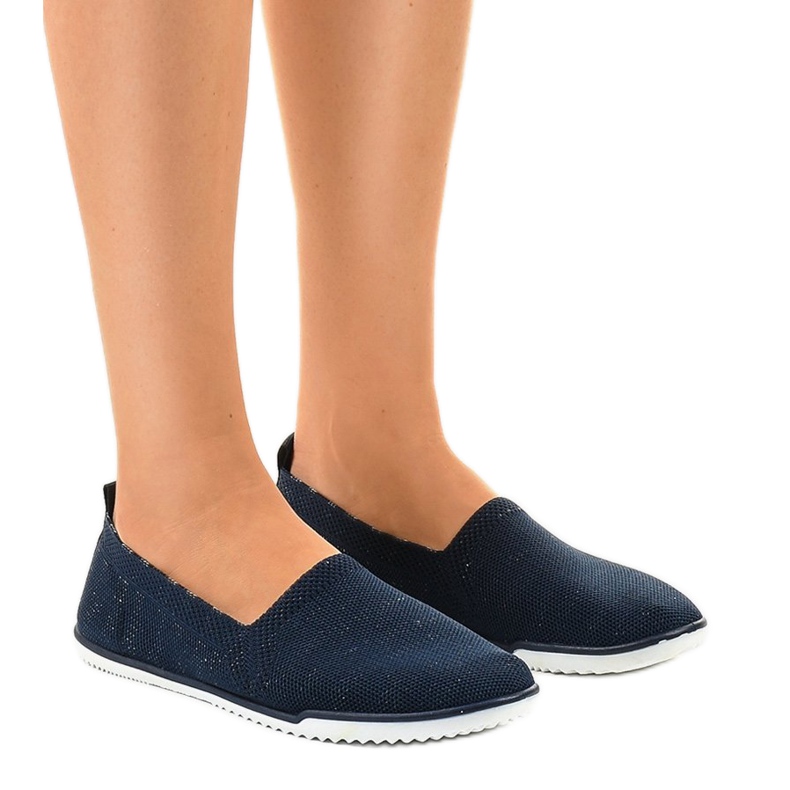 GF-HJS12-2 marineblaue Slip-On-Sneakers navy blau