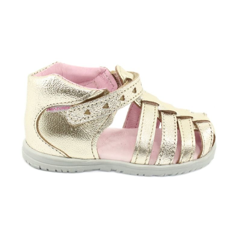 Mazurek 245 goldene Ledersandalen