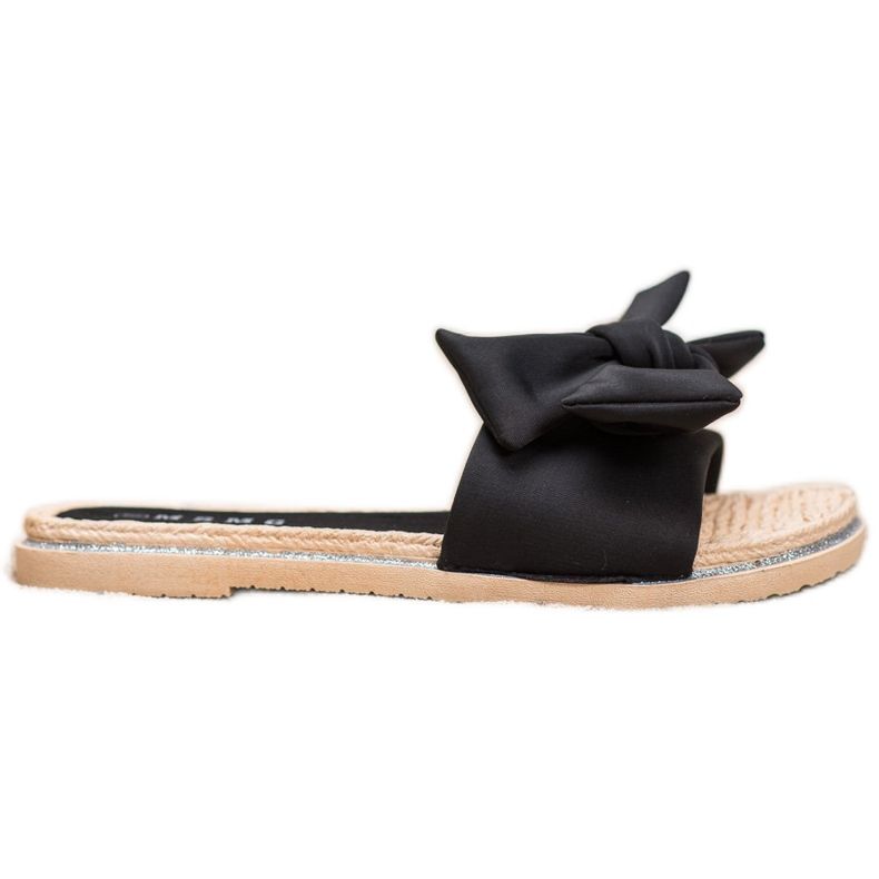 SHELOVET Stilvolle schwarze Hausschuhe