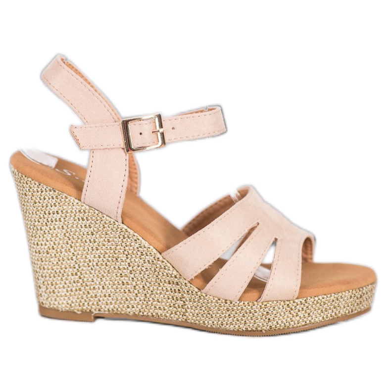 Small Swan Klassische Sandalen aus Öko-Leder beige