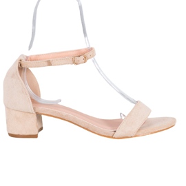 Small Swan Sandalen mit niedrigem Absatz braun