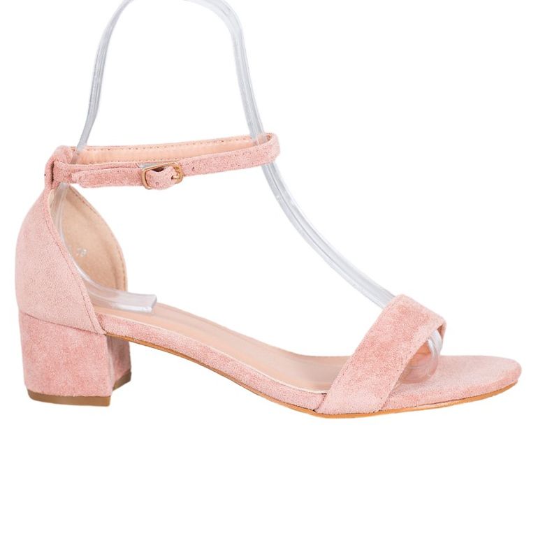 Small Swan Sandalen mit niedrigem Absatz rosa