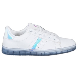 SHELOVET Sneakers mit transparenter Sohle weiß