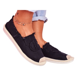 PS1 Flaure Schwarz Damen Espadrilles