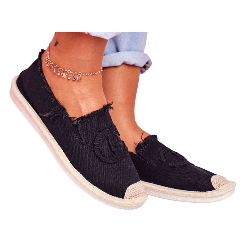 PS1 Flaure Schwarz Damen Espadrilles