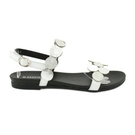 Daszyński MR1958-1 silberne Sandalen schwarz grau