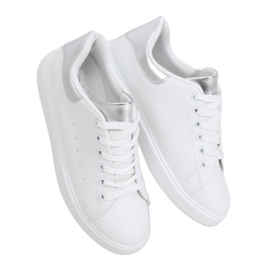 Weiße Damen Sneaker LA85P Silber