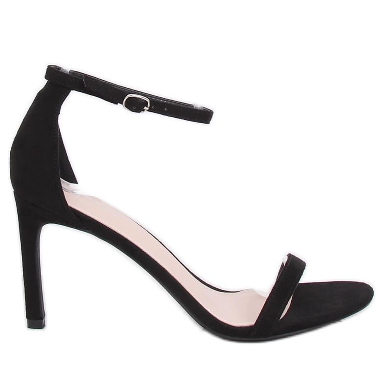 Schwarze Sandalen auf einem hohen Absatz NF-31P Black