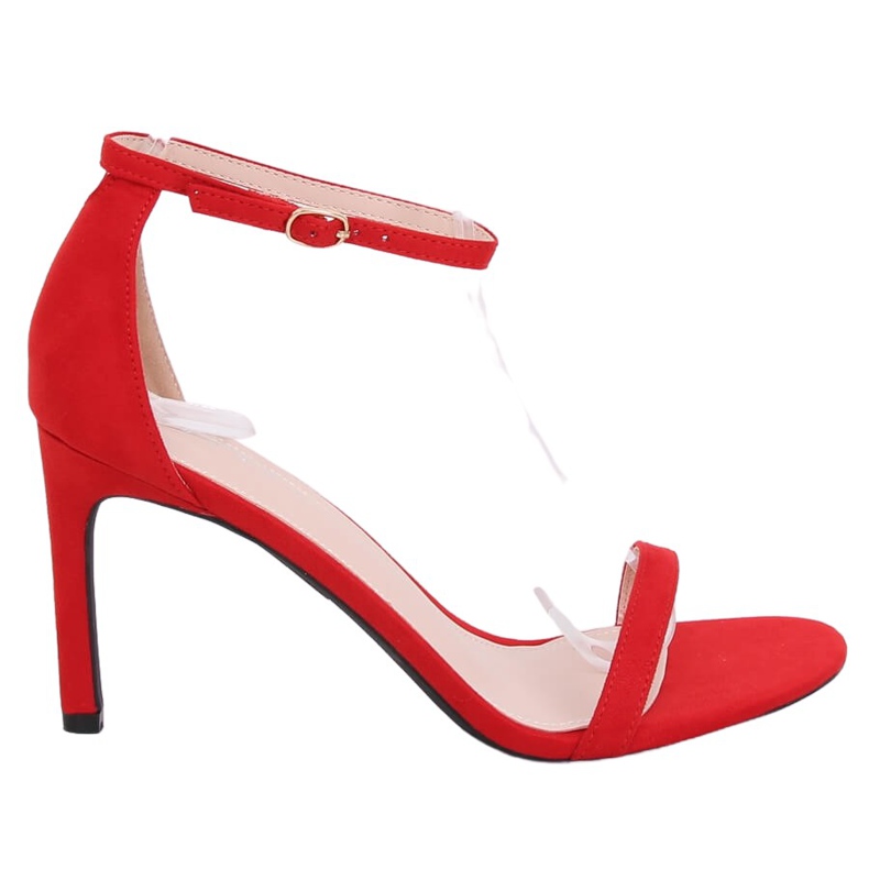 Rote Sandalen auf einem hohen Absatz NF-31P Red
