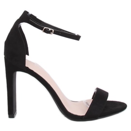 Schwarze Sandalen mit hohen Absätzen NF-37P Schwarz
