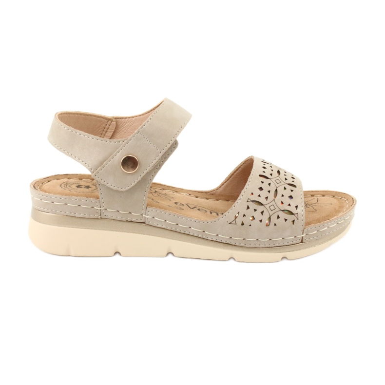 Evento Bequeme beige Sandalen 20SD98-1601