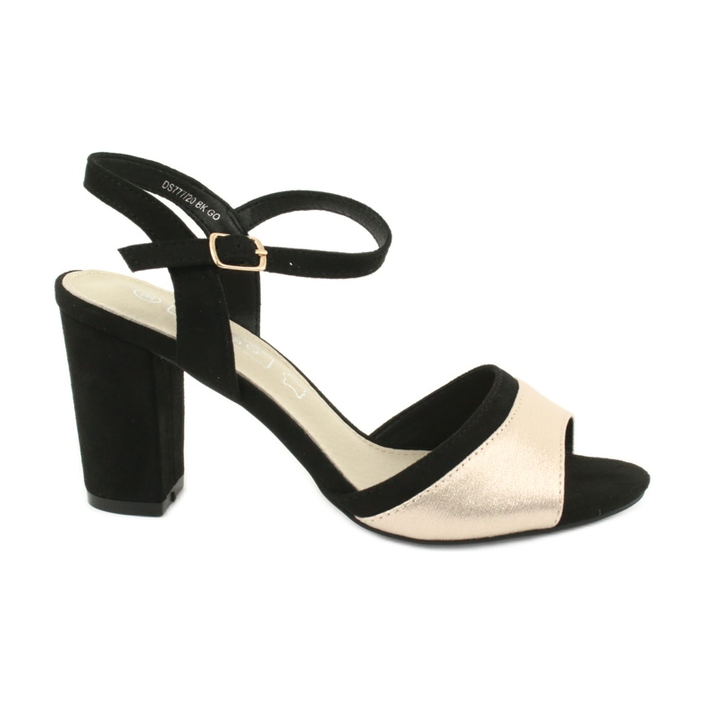 Filippo DS777/20 Frauensandalen auf dem schwarzen/goldenen Pfosten