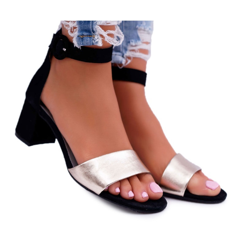 Damen Sandalen Maciejka Leder Wildleder Schwarz 04141-25 / 00-5