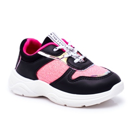 FRROCK Matylda Kinder Sportschuhe schwarz mit Glitzer mehrfarbig