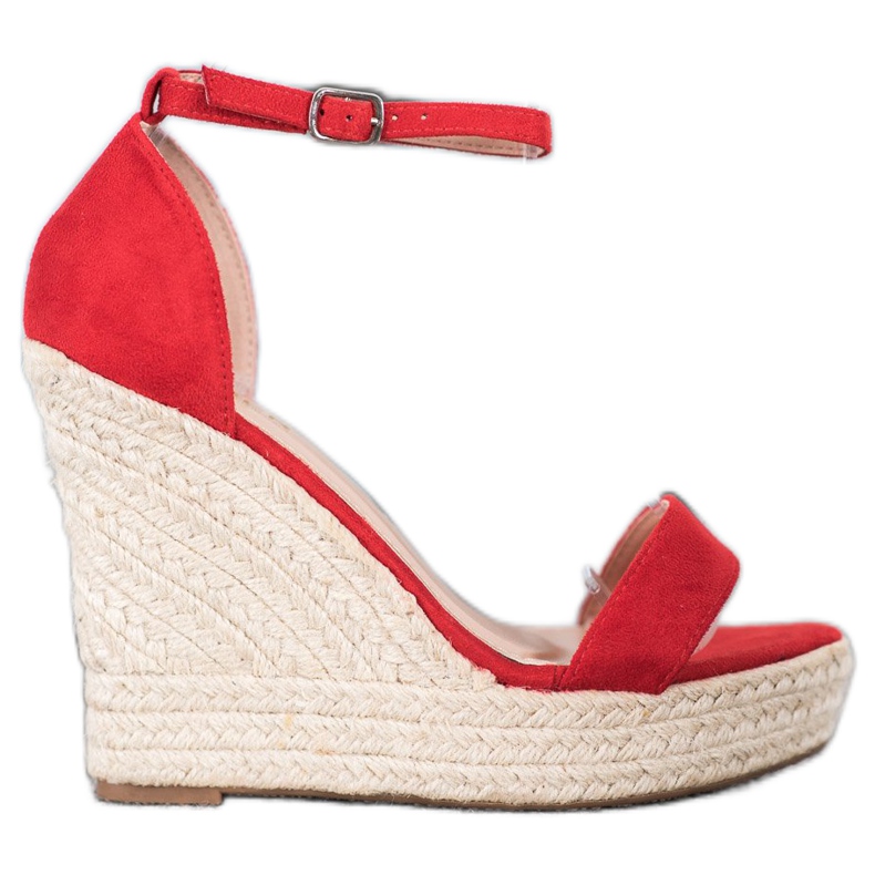 SHELOVET Sexy Keilsandaletten rot