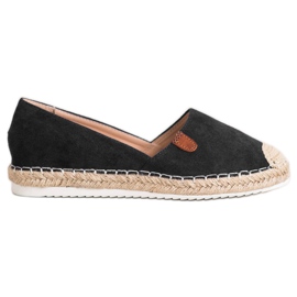 SHELOVET Klassische Espadrilles schwarz