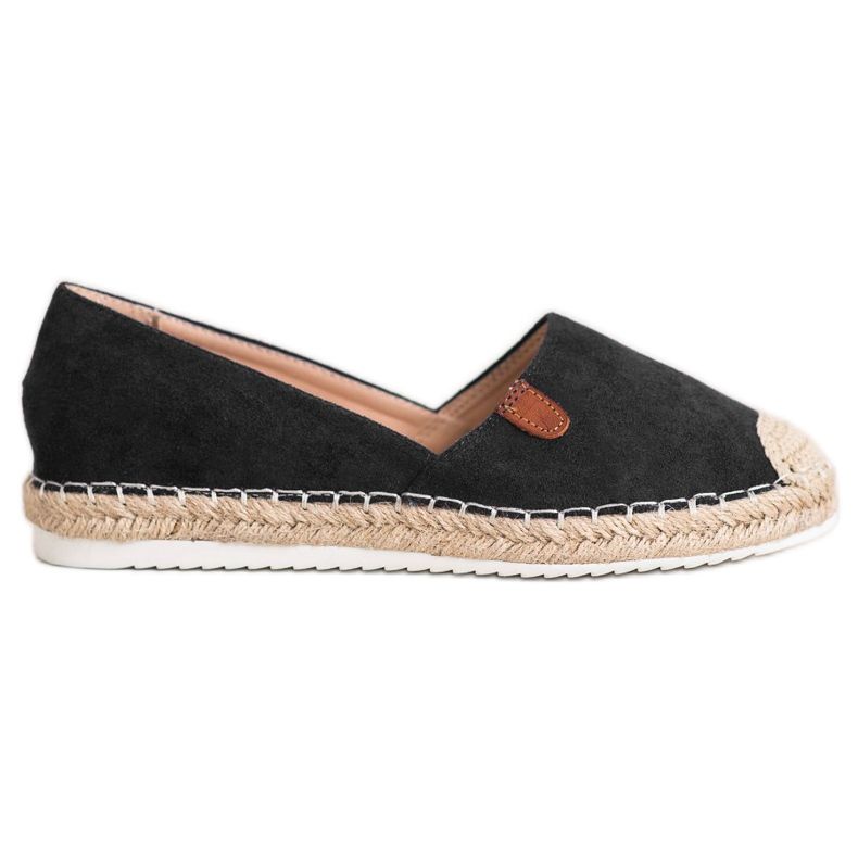 SHELOVET Klassische Espadrilles schwarz