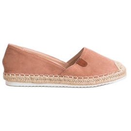 SHELOVET Klassische Espadrilles rosa